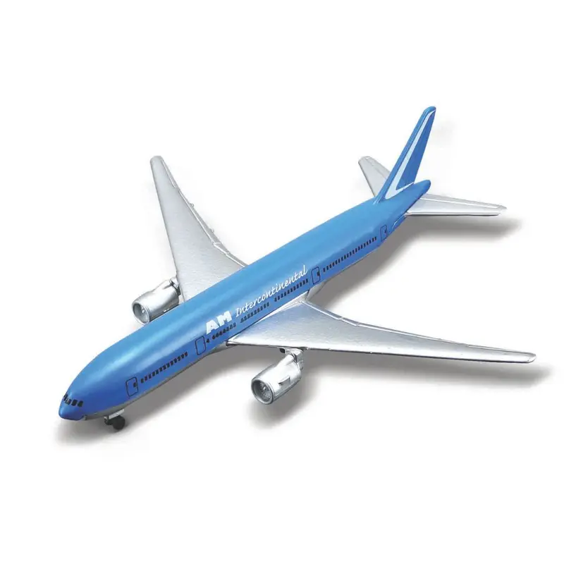 09109 Bburago Maisto - Aereo Boeing 777-200, blu e argento