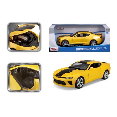 10-31689 Bburago Maisto - Chevrolet Camaro SS (2016), gialla - 1