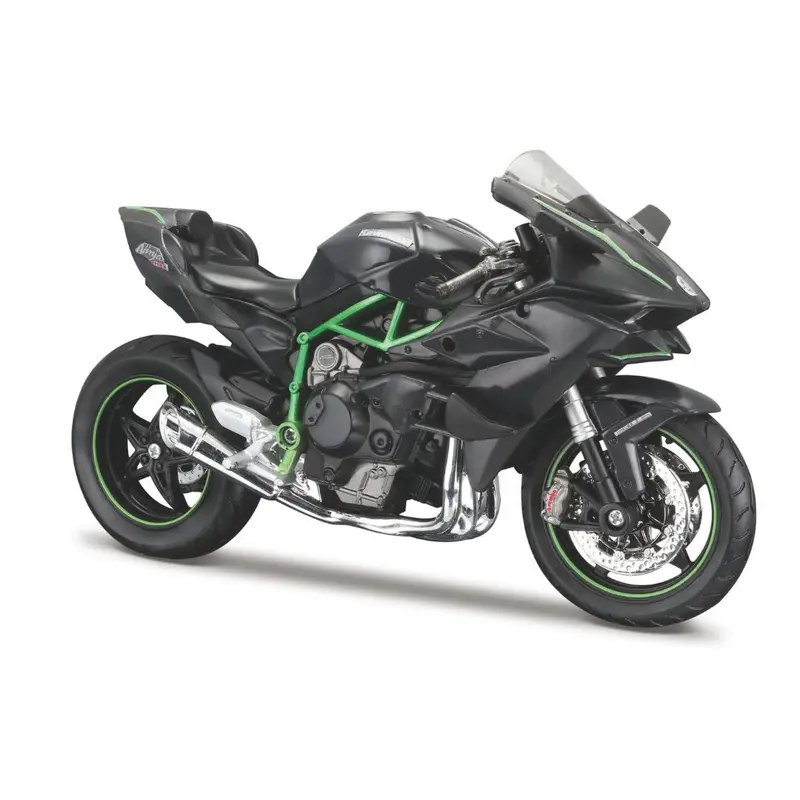 10-32708 Bburago Maisto - Kawasaki Ninja H2R, grigia - con cavalletto - 1
