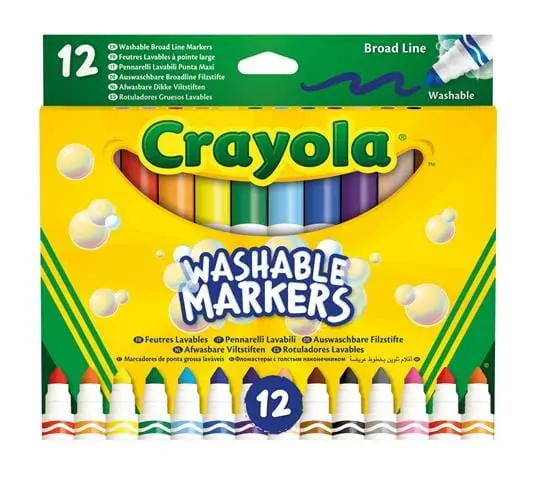 12 Pennarelli Punta Maxi Lavabili Crayola