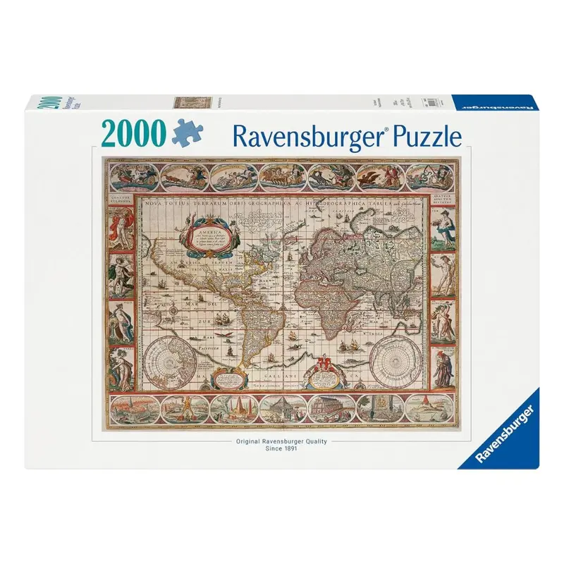 16633 Ravensburger - Mappamondo (1650) - Puzzle 2000 pezzi