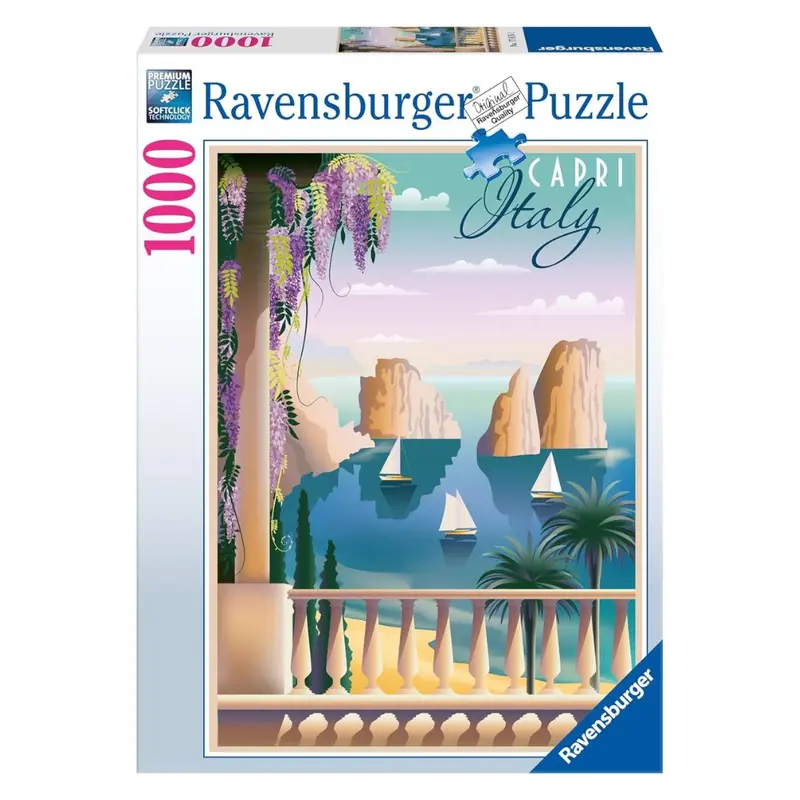 17615 Ravensburger - Cartolina da Capri, Italia - Puzzle 1000 pezzi