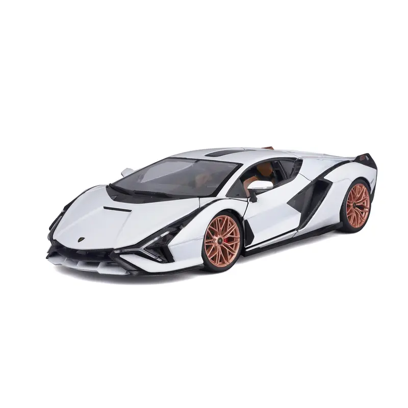 18-11046 WT Bburago - Lamborghini Sian FKP 37, bianca - Scala 1