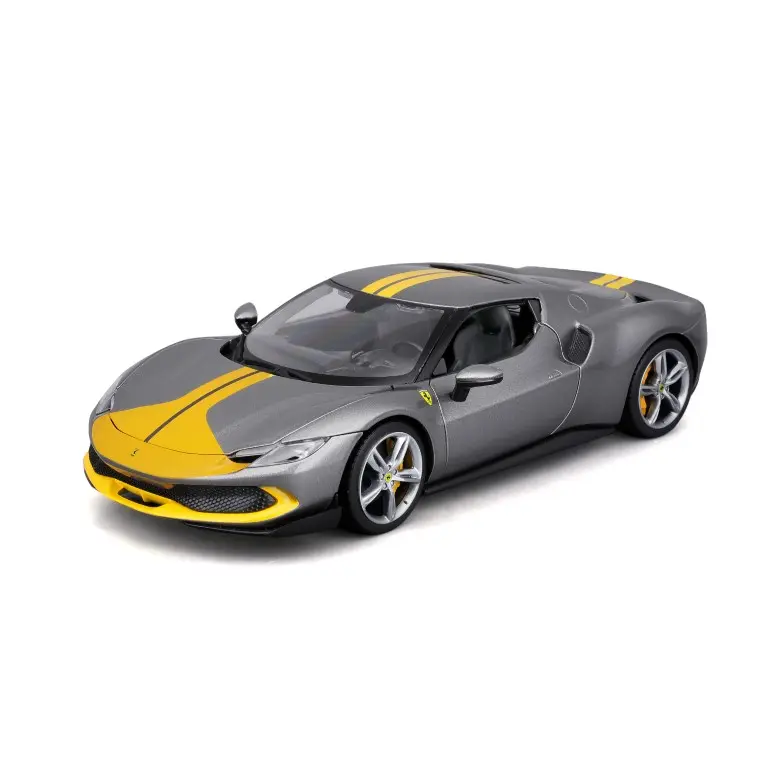 18-16017 Bburago Ferrari R&P Ferrari 296 GTB Assetto Fiorano, grigia 1