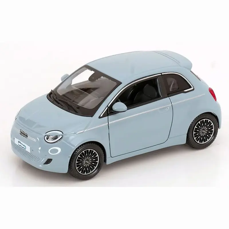 18-21110 Bburago - Fiat 500e (2023), celeste - Scala 1