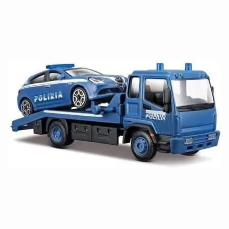 18-31425 Bburago - Carro attrezzi Polizia + auto - Scala 1