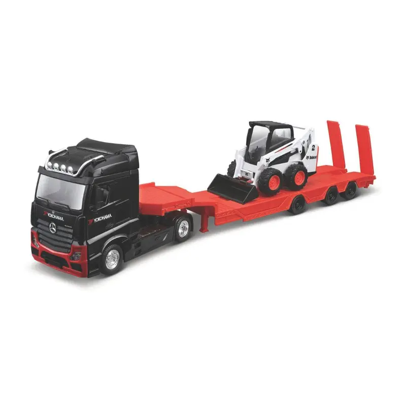18-32313 Bburago - M-B Actros Gigaspace + Bobcat con pala - Scala 1