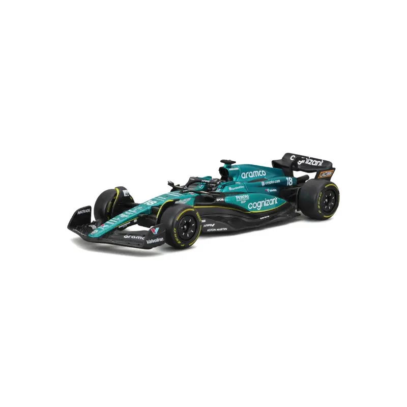 18-38091A Bburago F1 Aston Martin AMR23 #18 Strollcon casco - 1