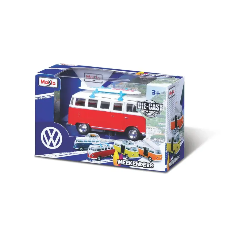 21237 Bburago Maisto - Volkswagen Weekenders, blu o rosso