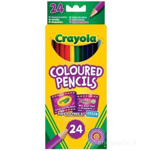 24 Matite Colorate Crayola