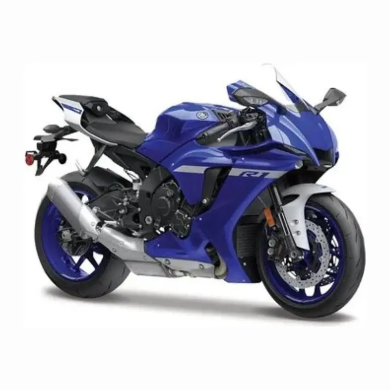 32723 Bburago Maisto - Yamaha YZF-R1 (2021), blu con cavalletto - 1