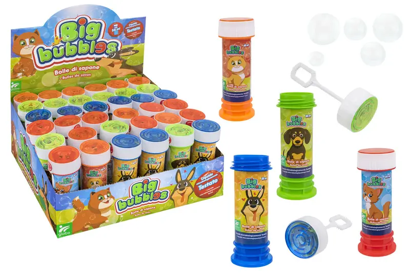 42228 Globo - Bolle di Sapone con Gioco Animali Tubetti da 55ml in Box DA 36