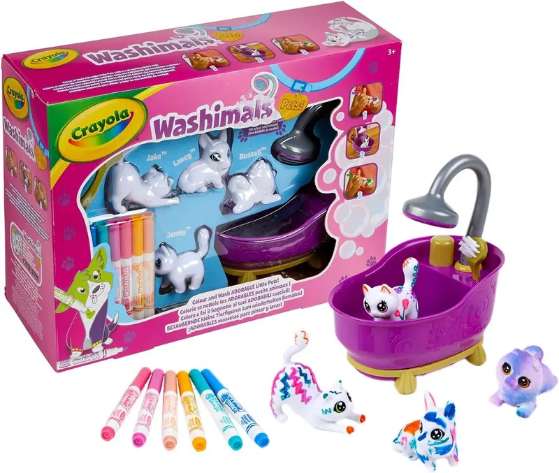 74-7453 CRAYOLA Washimals Pets - Set Attività Colora Lava