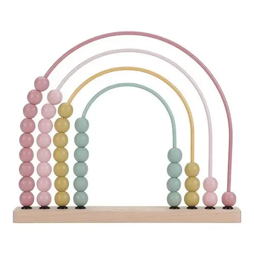 Abaco Rosa Arcobaleno in Legno Fairy Garden - Rainbow Abacus Pink Fairy Garden (LD7338)
