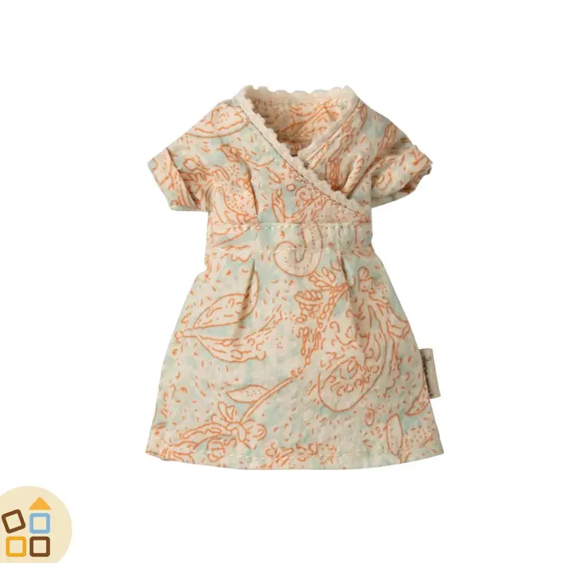 ABITI TOPO MUM, VESTITO ROSA/AZZURRO FLOREALE