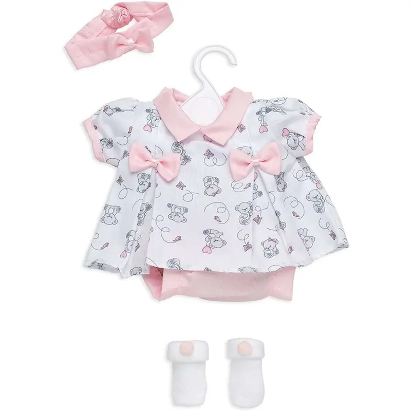 Abito Completo Per Bambole Fantasia Rosa 42 Cm