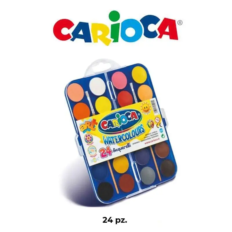 Acquarelli Valigetta da 24 Colori - Carioca