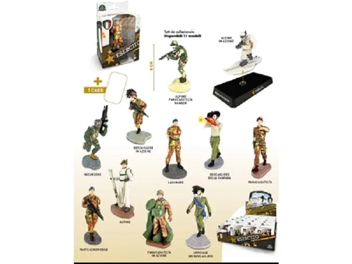 Action Figures Esercito Italiano, Personaggi da Collezione 8cm