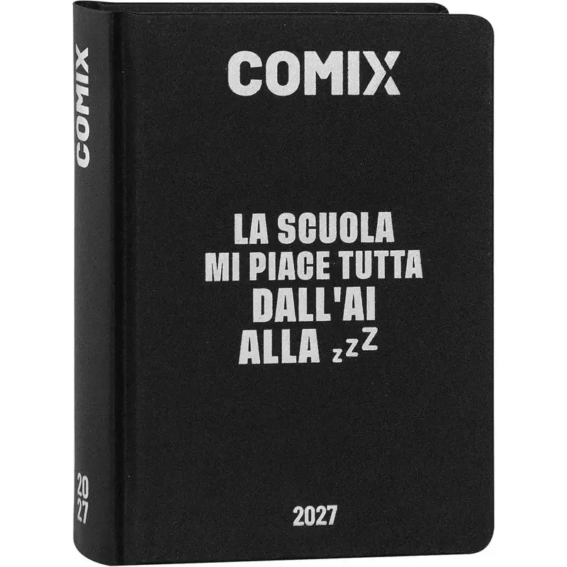 Agenda Comix 16 Mesi Mini Black & Silver 2026/2027
