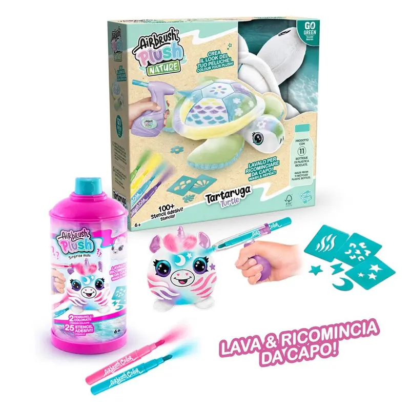 Airbrush - Tartaruga Green + Peluche a sorpresa
