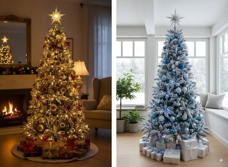 Albero di Natale a parete innevato 180 cm con 317 punte 25J60-S317P