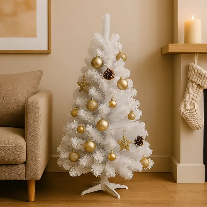 Albero di Natale Bianco 90 cm con 120 Punte 3R830-A120PB/WH