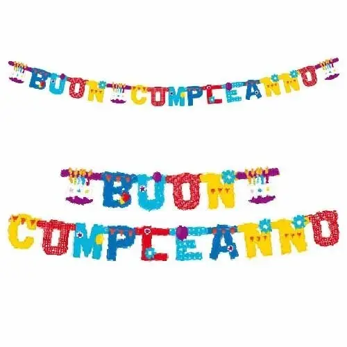 Amscan Festone Buon Compleanno Torta 265x15 cm