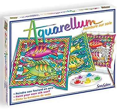 Aquarellum Pittura su seta - Pesci