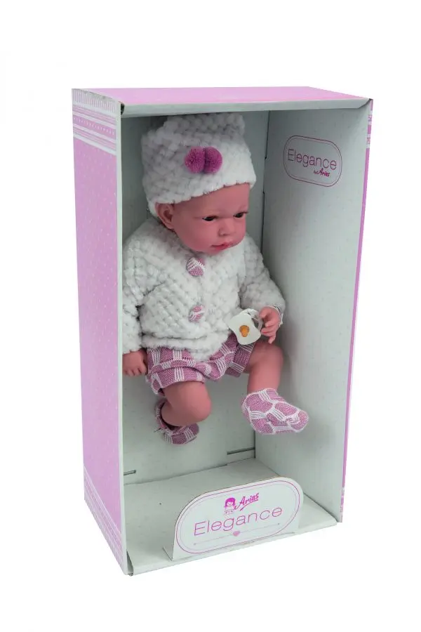 Arias Dolci Suoni - Bambola Bebè 40 cm Rosa e Panna