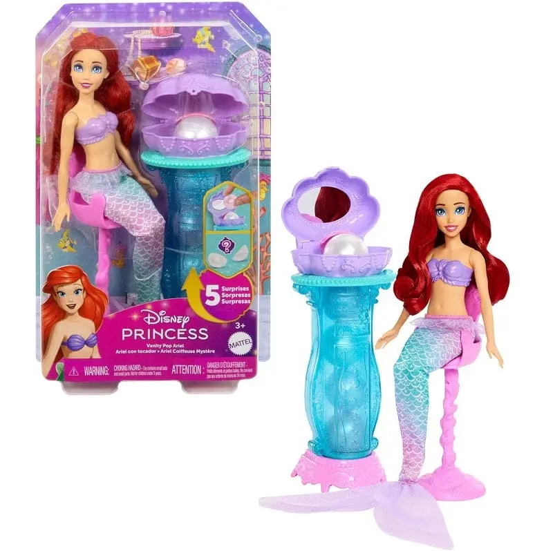 Ariel Disney Princess Bambola Sirenetta con Playset Specchiera Magica - JBF86