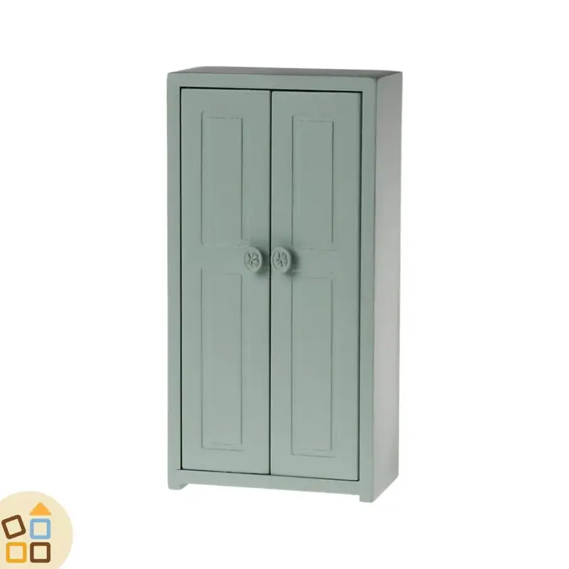ARMADIO IN LEGNO TOPO, AZZURRO
