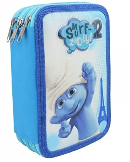 Astuccio 3 scomparti I Puffi