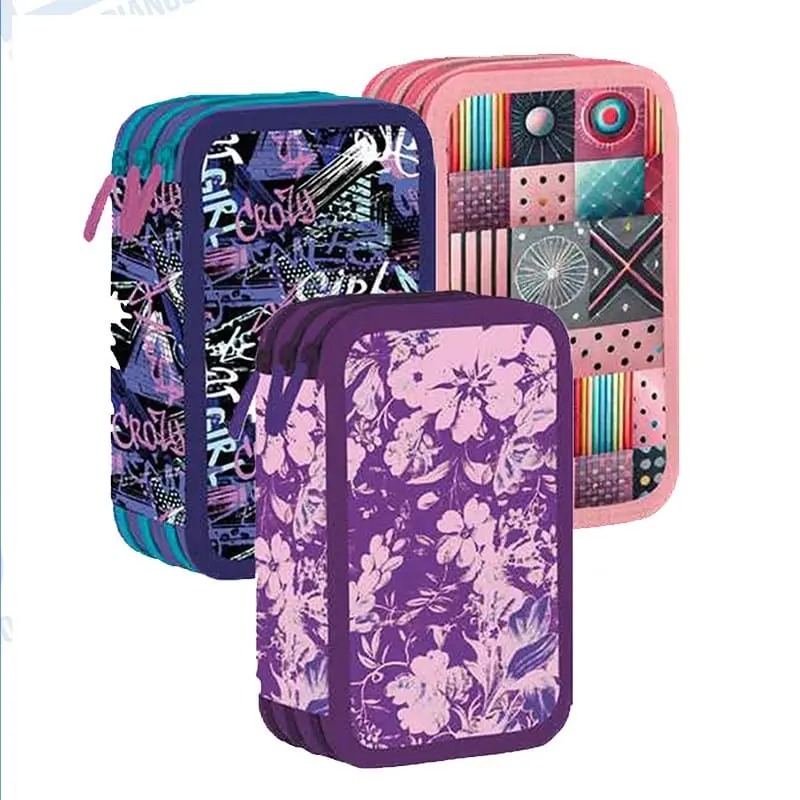 Astuccio 3 zip Femminile completo di Accessori 45pz Giotto