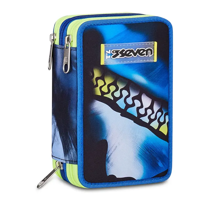 Astuccio 3 Zip Seven Blu Fusion 300102622-519