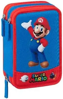 Astuccio 3 zip Super Mario con colori