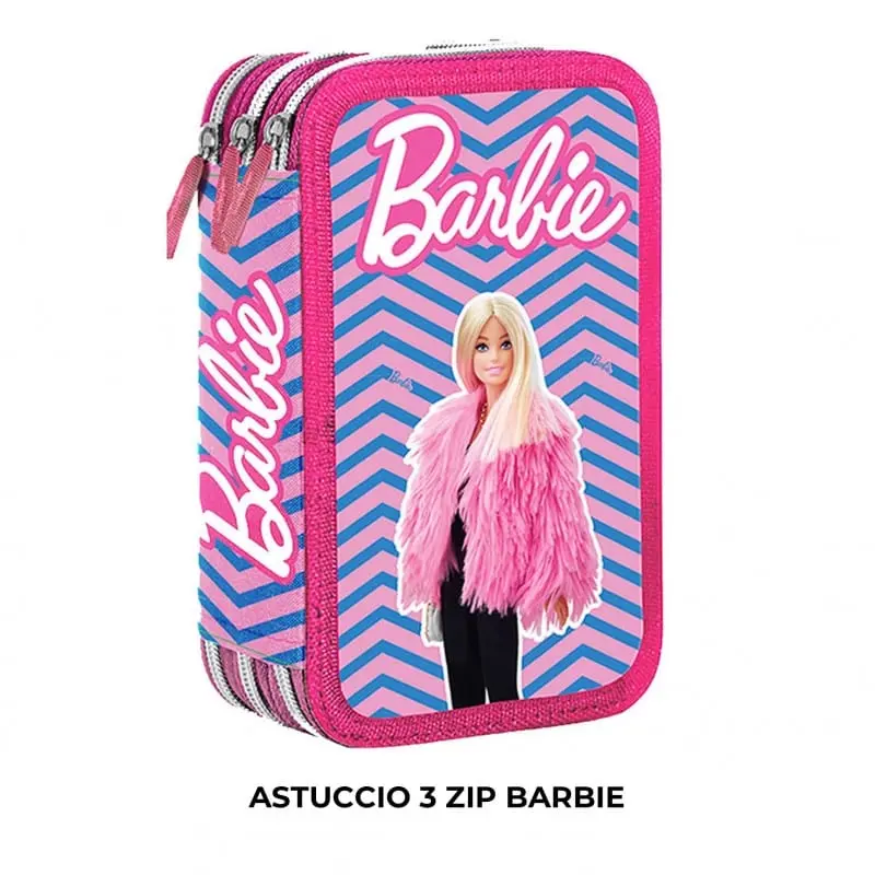 Astuccio Barbie 3 Zip include 43pz Giotto