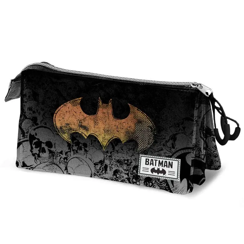 Astuccio Batman 3 Zip, Portacolori per la scuola Elementare e Media Dc Comics