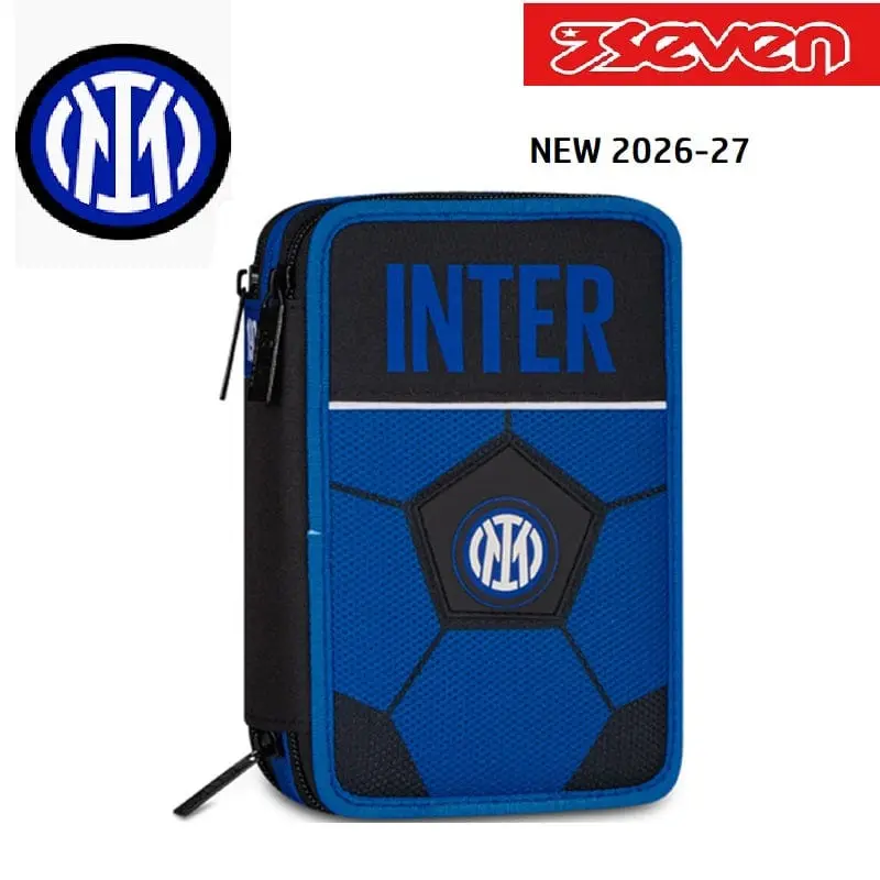 Astuccio Inter 3 zip, Portacolori che Include 45 pz - Seven