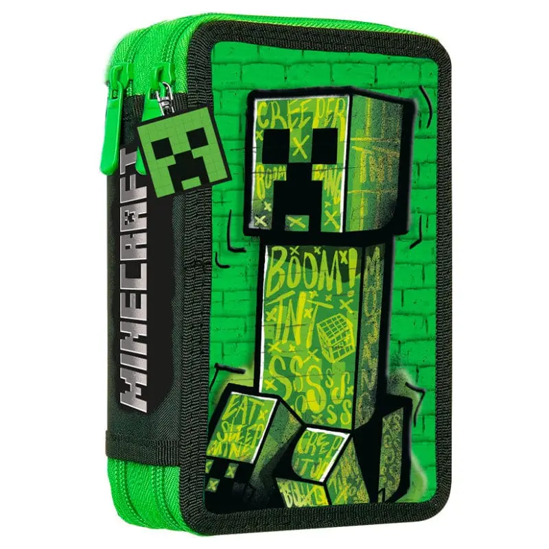 Astuccio Minecraft 2 Zip, Portacolori che Include 32 Accessori