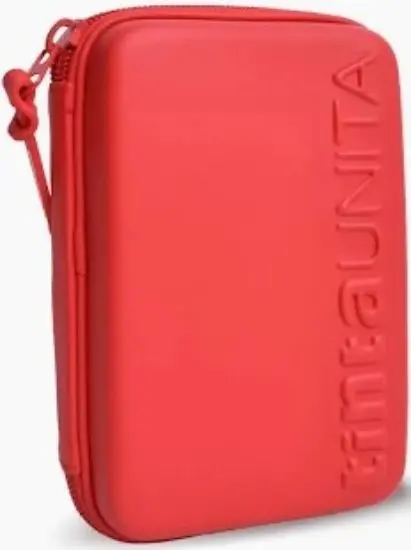 ASTUCCIO ONE TIME tintaUNITA ROSSO 1 zip 3 scomparti cod.28881