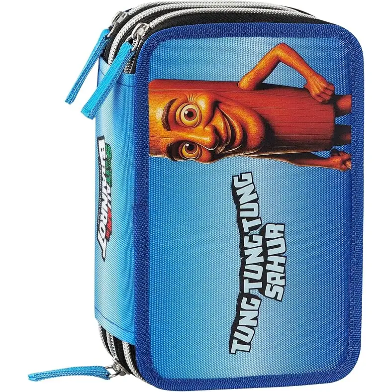 Astuccio Scuola 3 Zip Tung Tung Tung Sahur Skifidol Italian Brainrot