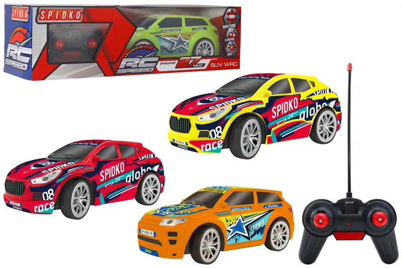 AUTO R/C DA CORSA 7 FUNZIONI CON LUCI 3 COLORI 1/24
