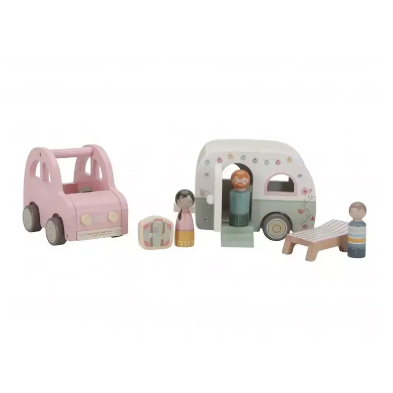 Automobile con Caravan in Legno Little Dutch