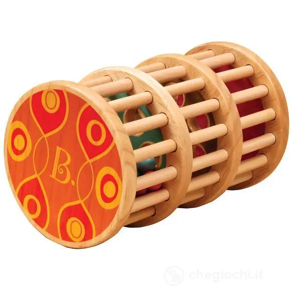 B. Rain Rush Toy A-maze Palline di legno lisce e colorate Rotoli musicali visivi e tattili