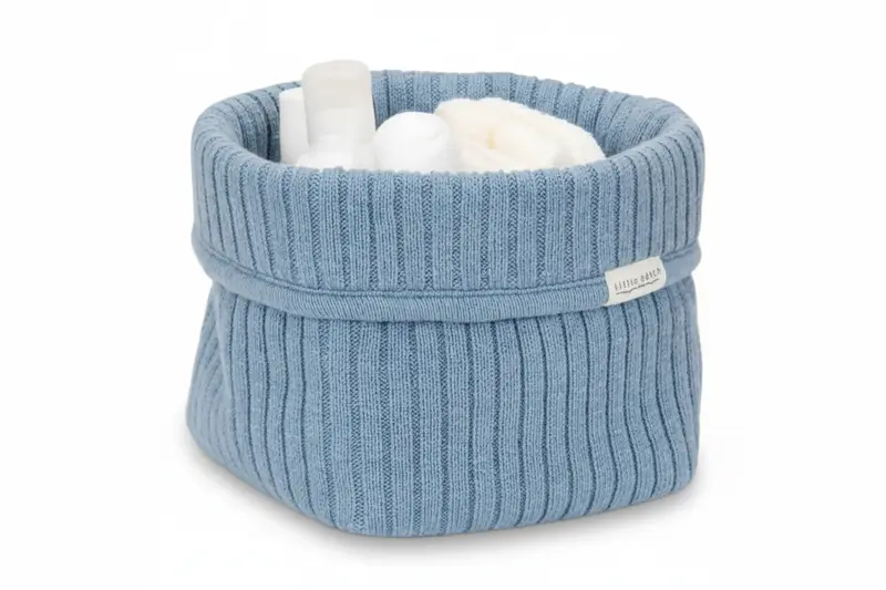 Baby Basket Piccolo Tricotti Pure Denim Blue