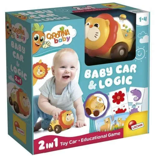 Baby Carotina Macchina Leone e Logic, set Macchinina e Gioco Educativo