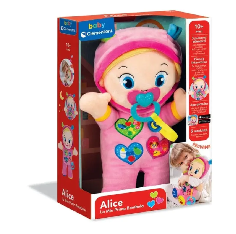 Baby Clementoni Alice La mia Prima Bambola Educativa Parlante