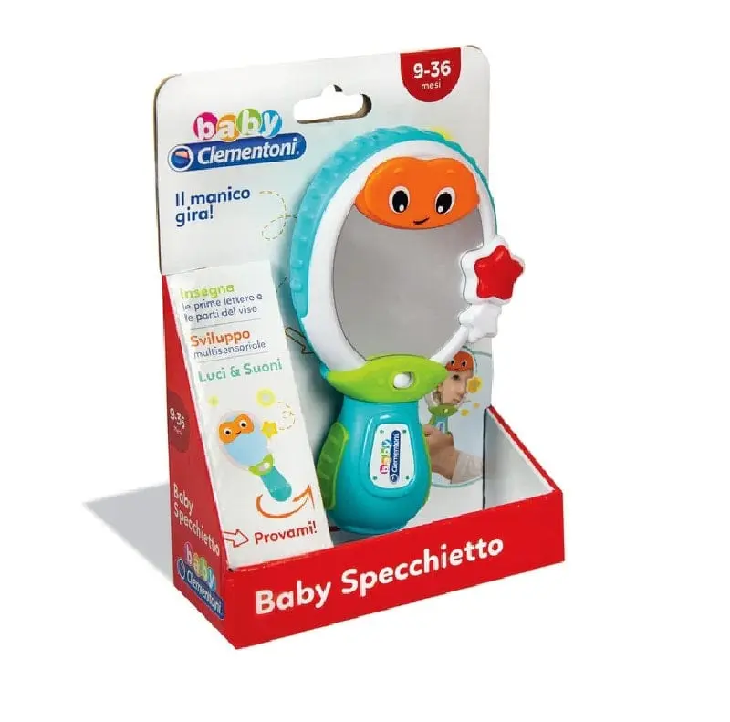 Baby Clementoni Gioco Musicale Baby Specchietto Luci e Suoni 17329