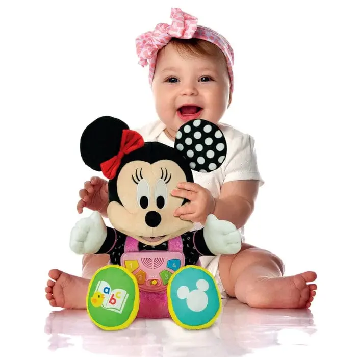 Baby Clementoni Minnie prime Storie, Peluche Topolina Raccontastorie
