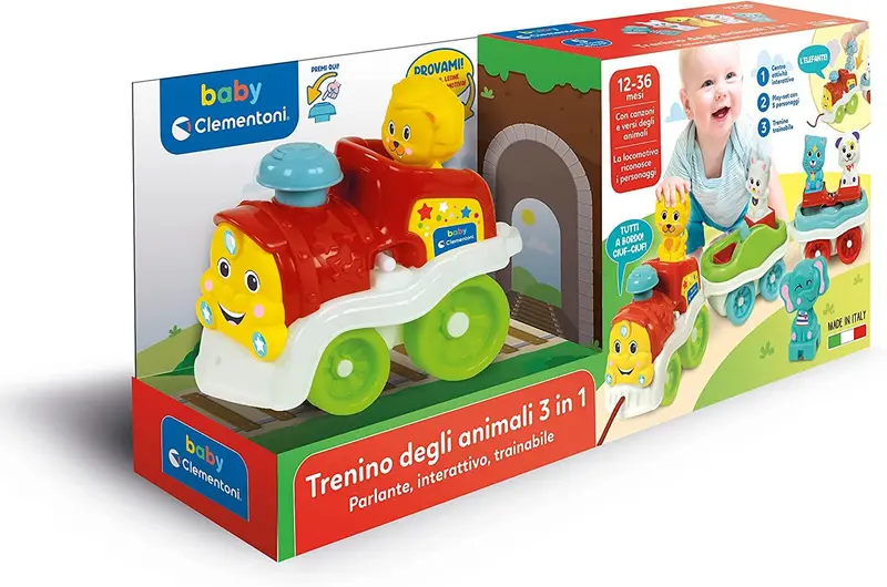 Baby Clementoni - Trenino degli animali 3 in 1